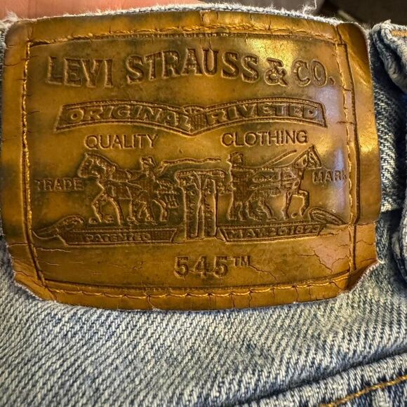 Vintage Levi’s 545 Loose Fit Jeans Men’s Size 38x38 Made in USA Distressed Light - Picture 4 of 8
